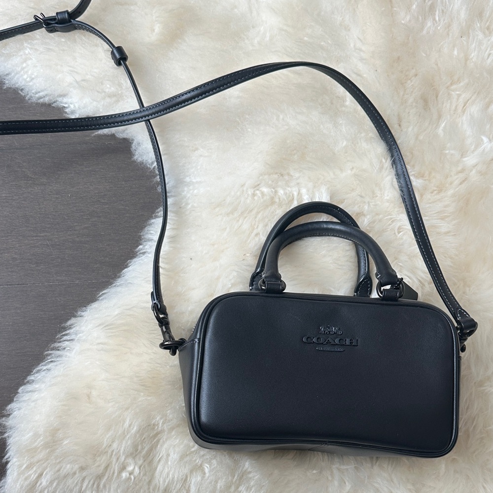 Coach leather mini satchel